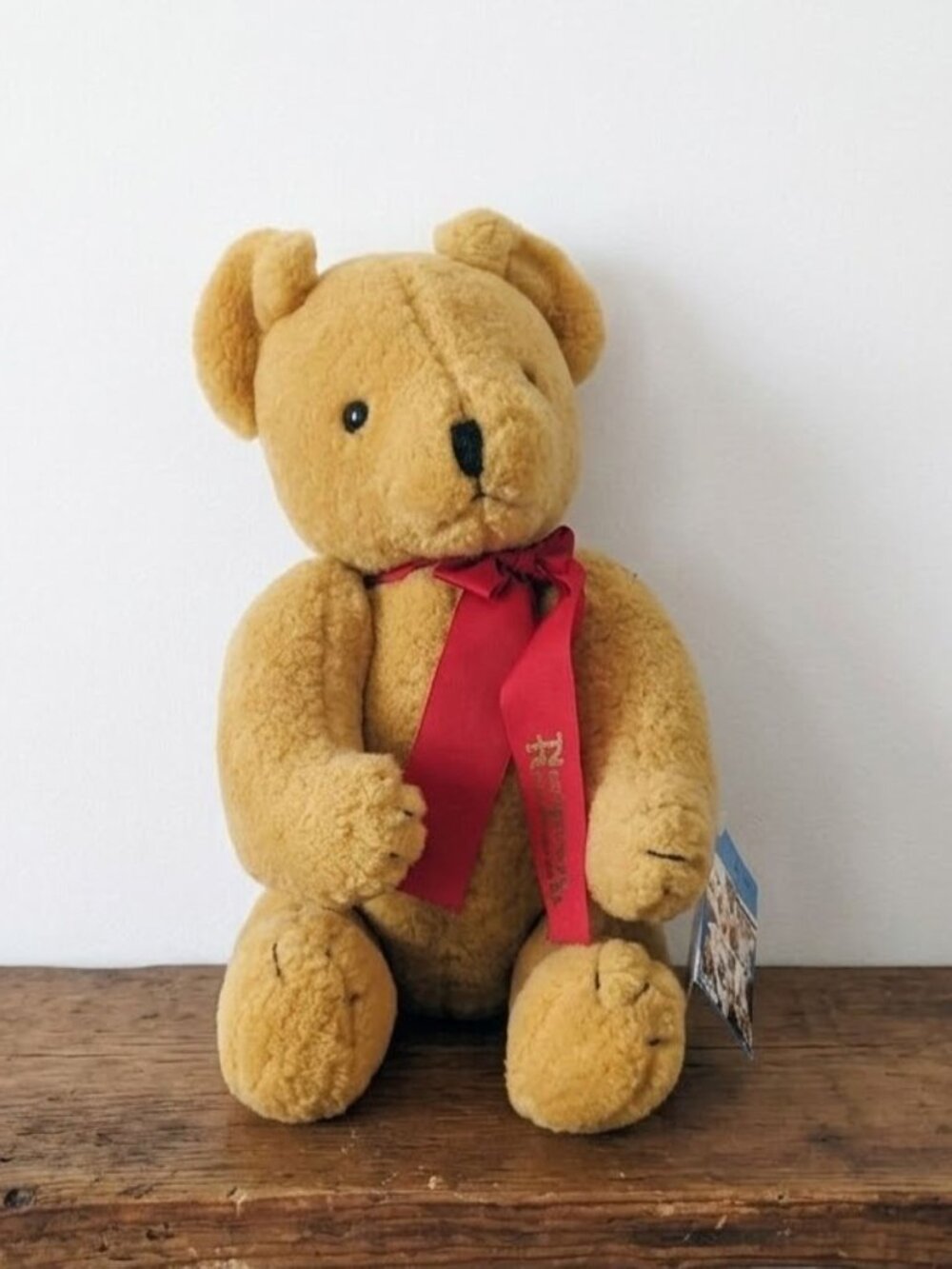 Vintage 1982 Deans Childsplay Norman Rockwell Teddy Bear Jointed Wool Plush UK